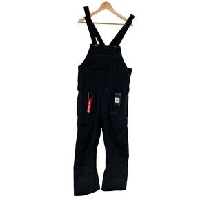 Volcom Overalls Men's Size Medium Black Roan Bib Overall Relaxed Fit NEW NWT